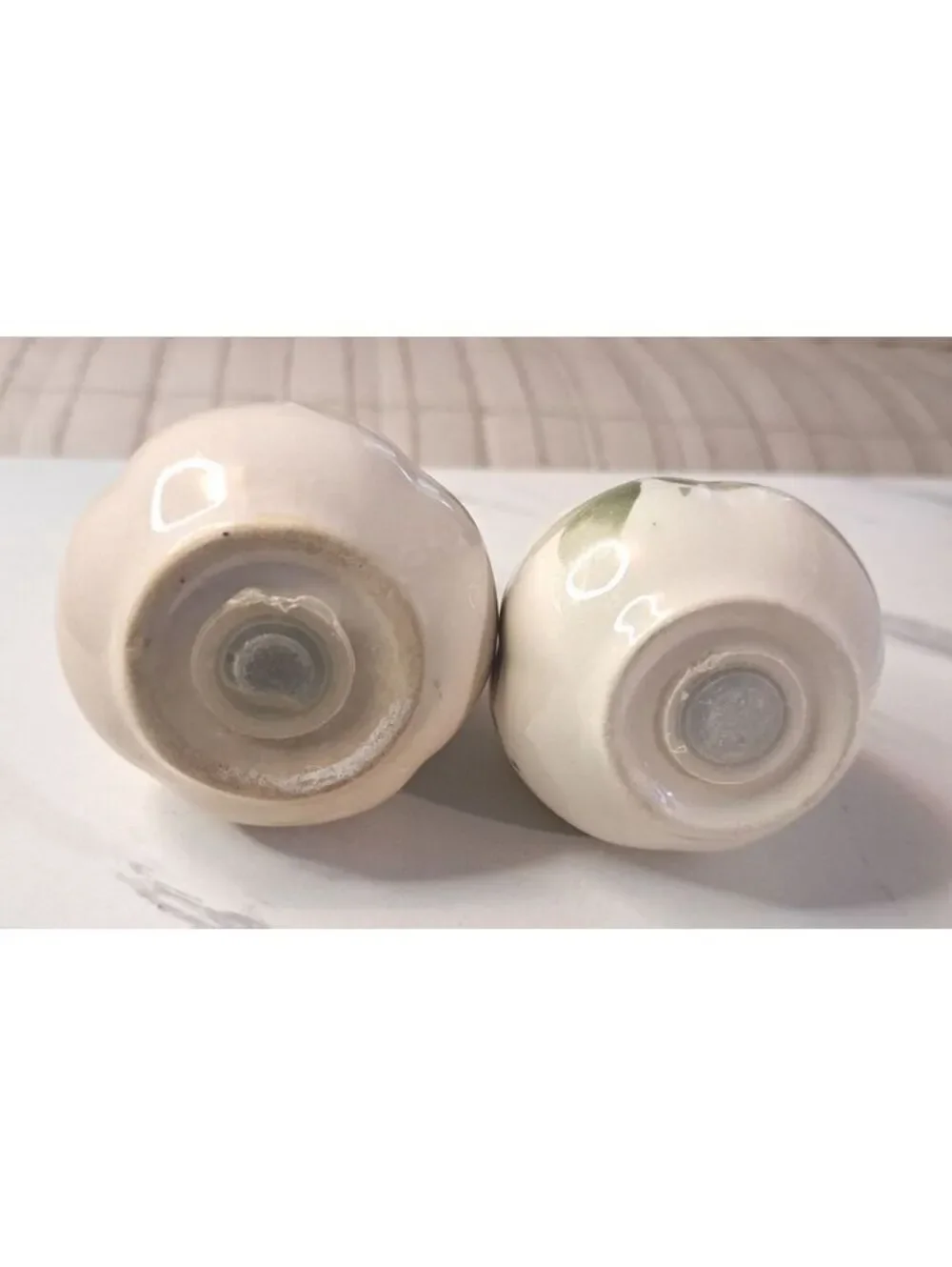 Vintage Set of Gibson Roseland Pattern Ceramic Salt and Pepper Shakers